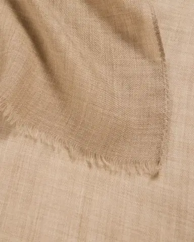 PIACENZA 1733 Men's Cashmere Eyelash Fringe Solid Scarf | Thumbnail 4