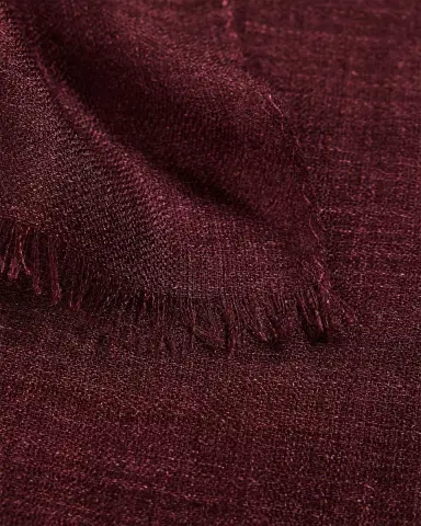 PIACENZA 1733 Men's Cashmere Eyelash Fringe Solid Scarf | Thumbnail 4 PIACENZA 1733 Men's Cashmere Eyelash Fringe Solid Scarf | Thumbnail 4