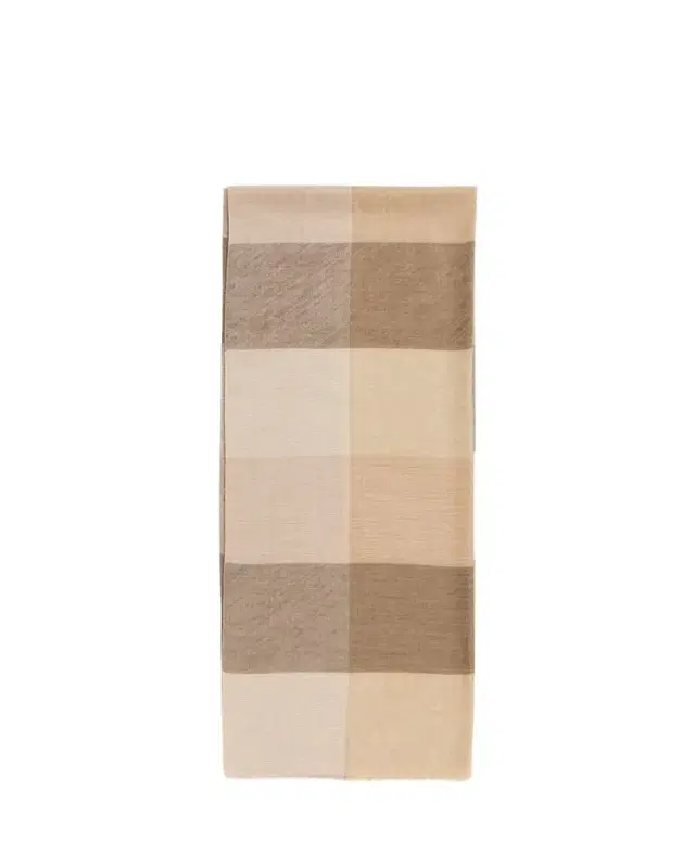 PIACENZA 1733 Men's Cashmere Maxi-Check Eyelash Fringe Scarf