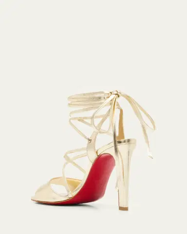 Christian Louboutin 100mm Fanny Randa Metallic Leather Ankle-Tie Sandals | Thumbnail 4 Christian Louboutin 100mm Fanny Randa Metallic Leather Ankle-Tie Sandals | Thumbnail 4