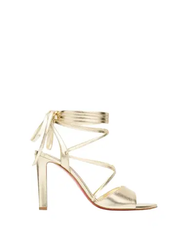 Christian Louboutin 100mm Fanny Randa Metallic Leather Ankle-Tie Sandals | Thumbnail 1 Christian Louboutin 100mm Fanny Randa Metallic Leather Ankle-Tie Sandals | Thumbnail 1