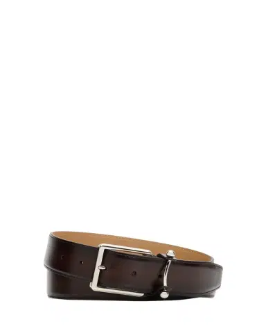 Christian Louboutin Men's Chambeliss Patinated Leather Belt | Thumbnail 1 Christian Louboutin Men's Chambeliss Patinated Leather Belt | Thumbnail 1