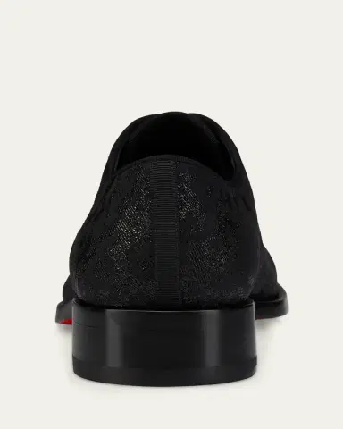 Christian Louboutin Men's Chambeliss Night Strass Jacquard Derby Shoes | Thumbnail 3