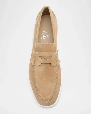 Christian Louboutin Men's The Harold I Flat Leather Red-Sole Boat Shoes | Thumbnail 5
