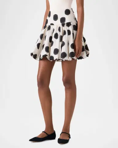Akris punto Fringed Polka Dot Jacquard Mini Skirt | Thumbnail 3 Akris punto Fringed Polka Dot Jacquard Mini Skirt | Thumbnail 3