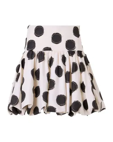 Akris punto Fringed Polka Dot Jacquard Mini Skirt | Thumbnail 1 Akris punto Fringed Polka Dot Jacquard Mini Skirt | Thumbnail 1