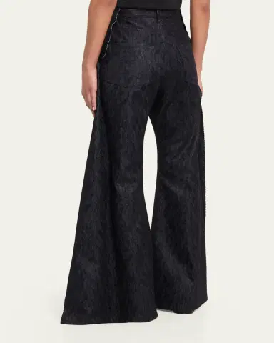 Junya Watanabe Floral Jacquard Wide-Leg Pants | Thumbnail 3 Junya Watanabe Floral Jacquard Wide-Leg Pants | Thumbnail 3