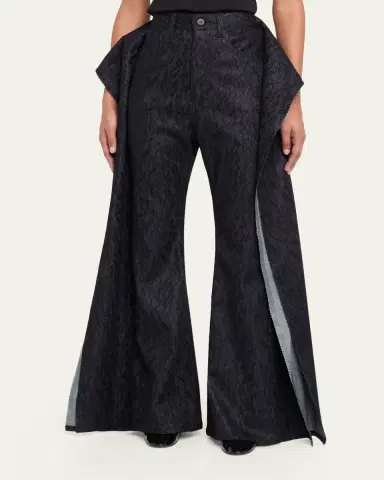 Junya Watanabe Floral Jacquard Wide-Leg Pants | Thumbnail 4 Junya Watanabe Floral Jacquard Wide-Leg Pants | Thumbnail 4