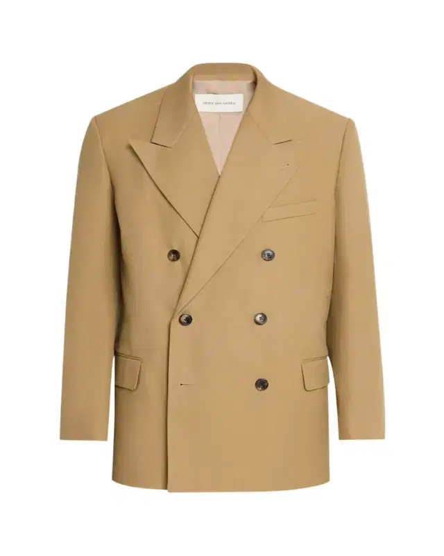 Dries Van Noten Men's Cotton Peak Lapel Double-Breasted Sport Coat