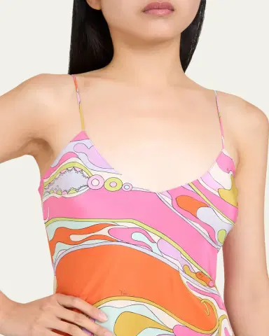 PUCCI Orchidee Silk Crepe De Chine Maxi Dress | Thumbnail 5 PUCCI Orchidee Silk Crepe De Chine Maxi Dress | Thumbnail 5