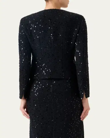 Akris Kelis Sequined Tweed Jacket | Thumbnail 3 Akris Kelis Sequined Tweed Jacket | Thumbnail 3