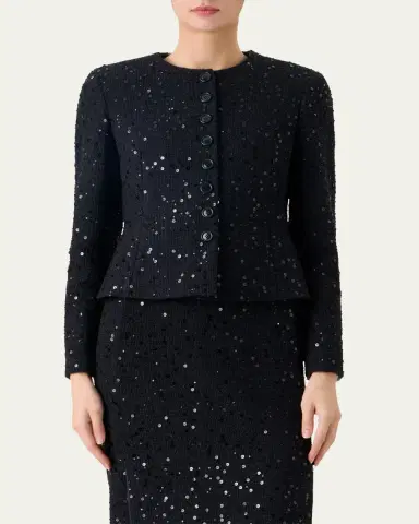 Akris Kelis Sequined Tweed Jacket | Thumbnail 4 Akris Kelis Sequined Tweed Jacket | Thumbnail 4