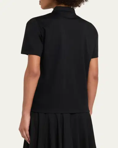 NOIR KEI NINOMIYA Cotton Bow Tie Polo Shirt | Thumbnail 3 NOIR KEI NINOMIYA Cotton Bow Tie Polo Shirt | Thumbnail 3