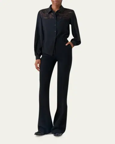 Akris Sequin Embellished Silk Crepe Blouse | Thumbnail 2