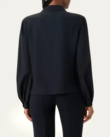 Akris Sequin Embellished Silk Crepe Blouse | Thumbnail 3