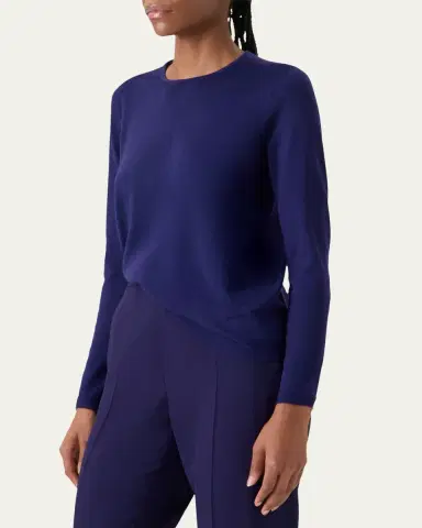 Akris Cashmere-Silk Fine Gauge Knit Sweater | Thumbnail 4 Akris Cashmere-Silk Fine Gauge Knit Sweater | Thumbnail 4
