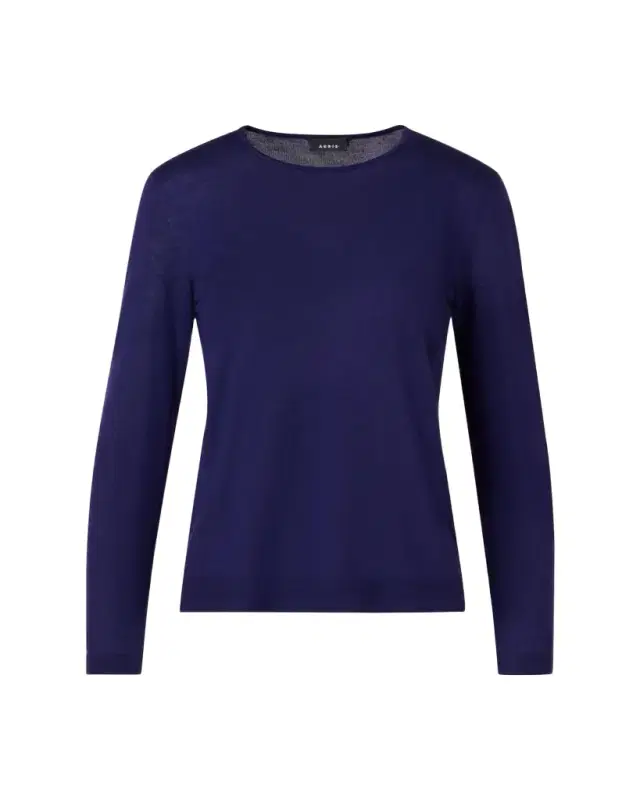 Akris Cashmere-Silk Fine Gauge Knit Sweater