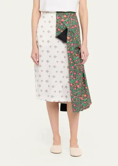 Zomer Floral Asymmetrical Midi Skirt | Thumbnail 2 Zomer Floral Asymmetrical Midi Skirt | Thumbnail 2