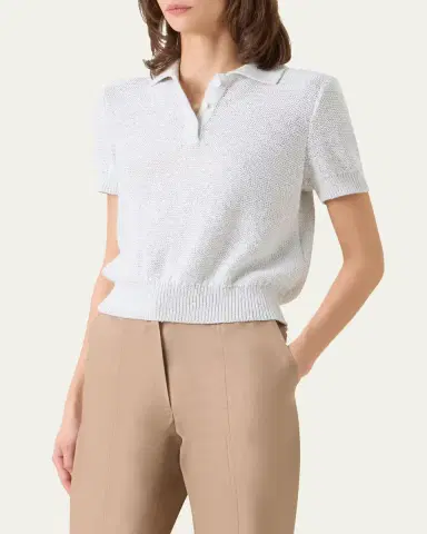 Akris Micro Sequined Short Knit Sweater | Thumbnail 4 Akris Micro Sequined Short Knit Sweater | Thumbnail 4