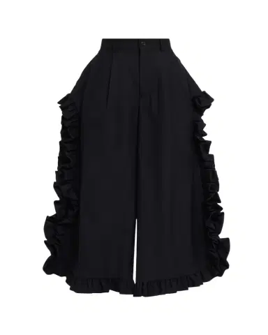 Noir Kei Ninomiya Ruffle Button-Side Wide-Leg Ankle Pants | Thumbnail 1 Noir Kei Ninomiya Ruffle Button-Side Wide-Leg Ankle Pants | Thumbnail 1