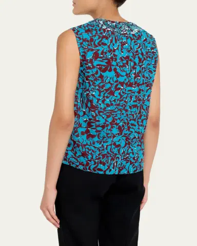 Dries Van Noten V-Neck Sequined Top | Thumbnail 3