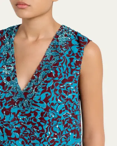 Dries Van Noten V-Neck Sequined Top | Thumbnail 5