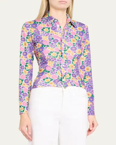 Zomer Arianne Floral Button-Down Shirt | Thumbnail 4 Zomer Arianne Floral Button-Down Shirt | Thumbnail 4