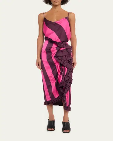 Dries Van Noten Cowl-Neck Paneled Satin Tank Top | Thumbnail 2 Dries Van Noten Cowl-Neck Paneled Satin Tank Top | Thumbnail 2