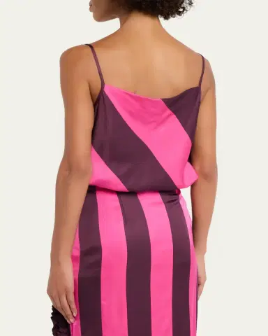 Dries Van Noten Cowl-Neck Paneled Satin Tank Top | Thumbnail 3 Dries Van Noten Cowl-Neck Paneled Satin Tank Top | Thumbnail 3
