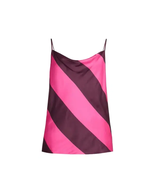Dries Van Noten Cowl-Neck Paneled Satin Tank Top