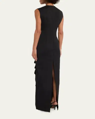 A.W.A.K.E. MODE Ruffled Bib Maxi Dress | Thumbnail 3 A.W.A.K.E. MODE Ruffled Bib Maxi Dress | Thumbnail 3