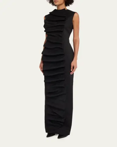 A.W.A.K.E. MODE Ruffled Bib Maxi Dress | Thumbnail 4 A.W.A.K.E. MODE Ruffled Bib Maxi Dress | Thumbnail 4