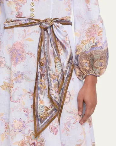 Zimmermann Luna Button Midi Dress | Thumbnail 5