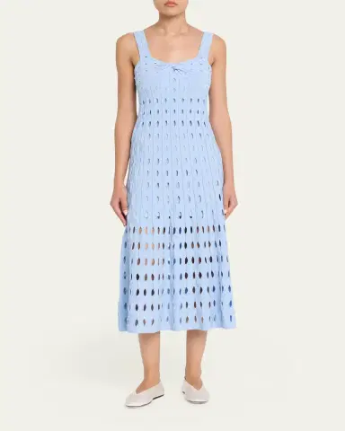 Simkhai Christina Knit Twist-Front Midi Dress | Thumbnail 2 Simkhai Christina Knit Twist-Front Midi Dress | Thumbnail 2