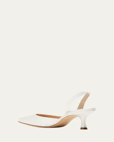 Manolo Blahnik Carolyne Kitten-Heel Halter Pumps | Thumbnail 4 Manolo Blahnik Carolyne Kitten-Heel Halter Pumps | Thumbnail 4