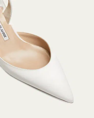 Manolo Blahnik Carolyne Kitten-Heel Halter Pumps | Thumbnail 5 Manolo Blahnik Carolyne Kitten-Heel Halter Pumps | Thumbnail 5