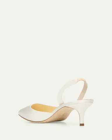 Manolo Blahnik Carolyne Kitten-Heel Halter Pumps | Thumbnail 8 Manolo Blahnik Carolyne Kitten-Heel Halter Pumps | Thumbnail 8