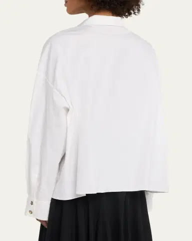 A.W.A.K.E. MODE Long-Sleeve Poplin Bib Top | Thumbnail 3 A.W.A.K.E. MODE Long-Sleeve Poplin Bib Top | Thumbnail 3