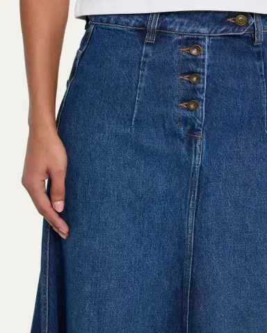 A.W.A.K.E. MODE Cut-Out Denim Maxi Skirt | Thumbnail 5 A.W.A.K.E. MODE Cut-Out Denim Maxi Skirt | Thumbnail 5