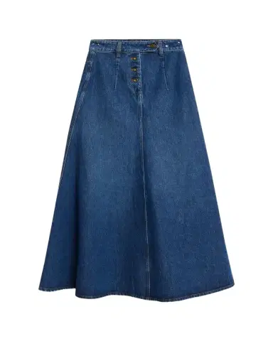 A.W.A.K.E. MODE Cut-Out Denim Maxi Skirt | Thumbnail 1 A.W.A.K.E. MODE Cut-Out Denim Maxi Skirt | Thumbnail 1