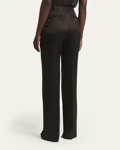 Tom Ford Sharp Grain De Poudre Straight-Leg Trousers | Thumbnail 3 Tom Ford Sharp Grain De Poudre Straight-Leg Trousers | Thumbnail 3