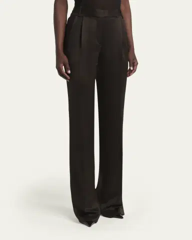 Tom Ford Sharp Grain De Poudre Straight-Leg Trousers | Thumbnail 4 Tom Ford Sharp Grain De Poudre Straight-Leg Trousers | Thumbnail 4