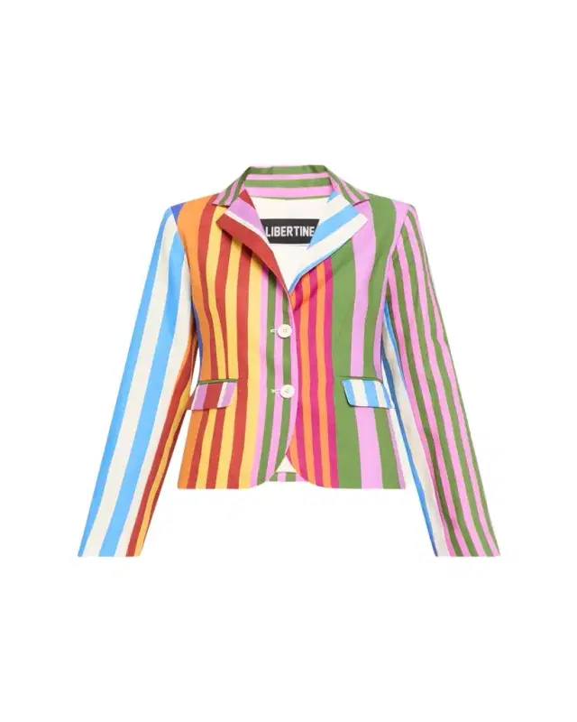 Tangier Stripe Linen Classic Jacket