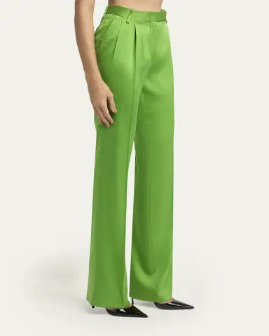 Tom Ford Pleated Silk Straight-Leg Trousers | Thumbnail 4 Tom Ford Pleated Silk Straight-Leg Trousers | Thumbnail 4
