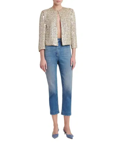 Valentino Garavani High-Rise Skinny-Leg Crop Jeans | Thumbnail 1 Valentino Garavani High-Rise Skinny-Leg Crop Jeans | Thumbnail 1