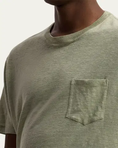 Ralph Lauren Purple Label Men's Linen Jersey Pocket T-Shirt | Thumbnail 5
