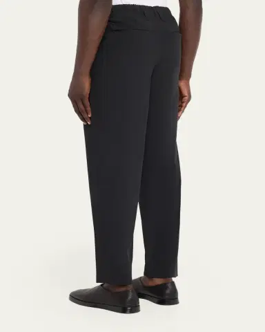IM MEN Men's Flat Front Elastic-Waistband Trousers | Thumbnail 3