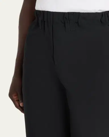 IM MEN Men's Flat Front Elastic-Waistband Trousers | Thumbnail 5