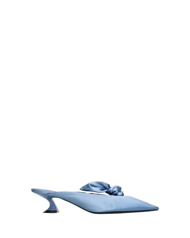 Lanvin 50mm Satin Bow Mule Pumps