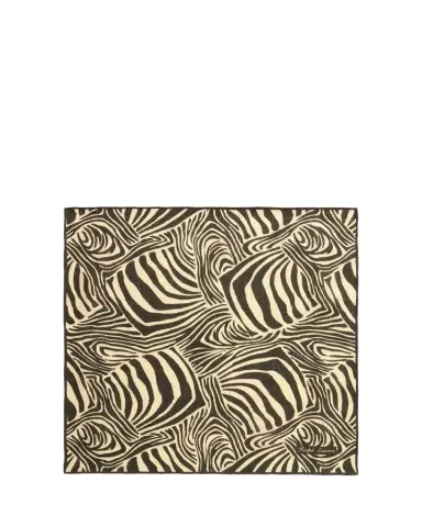 Ralph Lauren Purple Label Zebra-Print Linen Pocket Square | Thumbnail 1